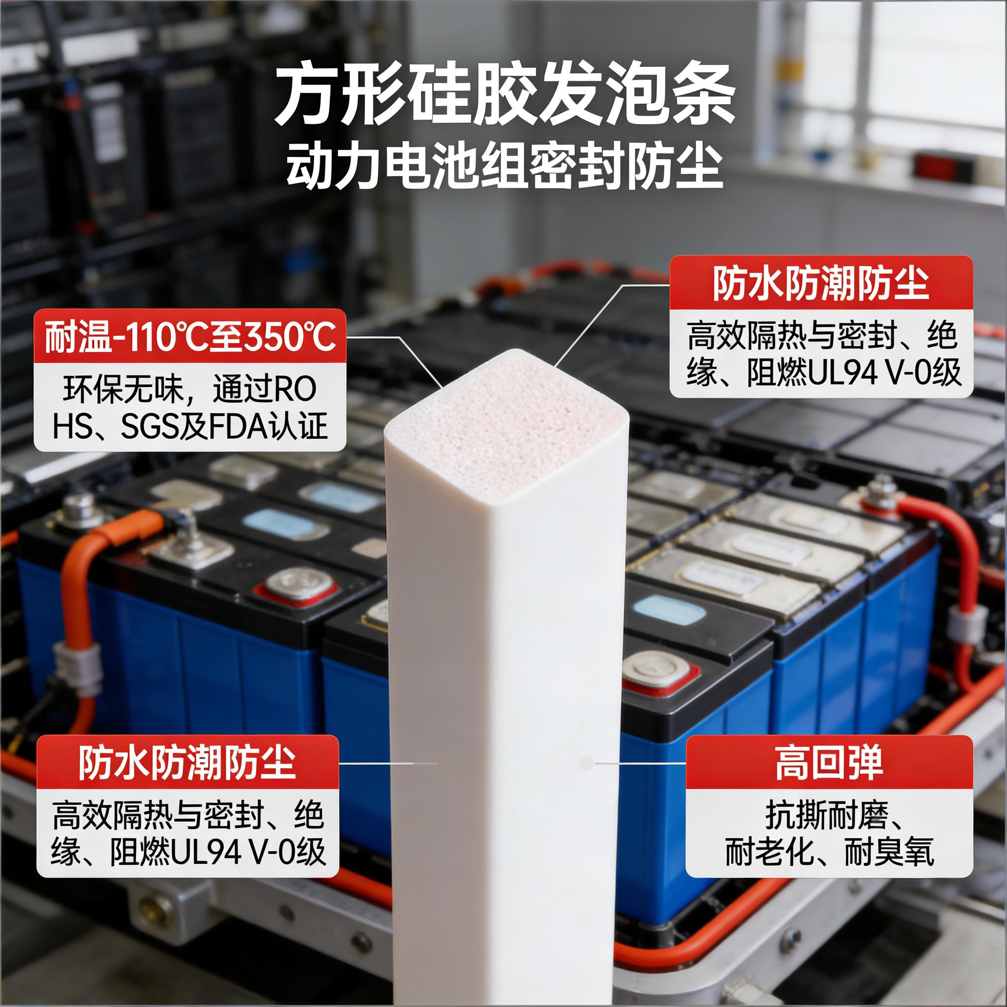 方形硅膠發(fā)泡條